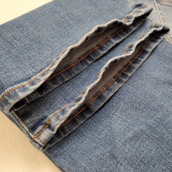 Lands' End Jeans Women's Size 10 Blue Mid Rise Bootcut Denim Stretch Faded - Picture 7 of 13